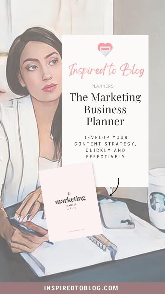 marketing planner for bloggers, content creators, vloggers looking to strategize their content and get more traffic, planning for success Weekend Side Hustle - Pinterest Pins - Marketing Planner