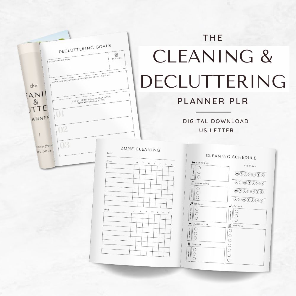 cleaning and decluttering journal lead magnet for bloggers to use on their home niche sites or blogs