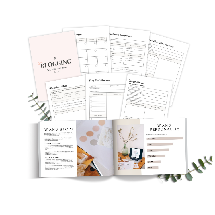 blogging handbook and branding workbook for niche website builders