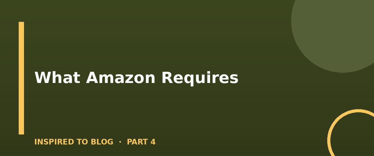 Section banner: What Amazon Requires