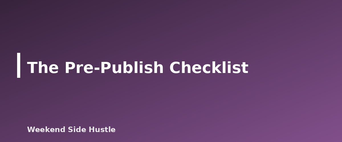 The Pre-Publish Checklist - illustration for A Safe Approval Workflow for AI Agents That Post for You