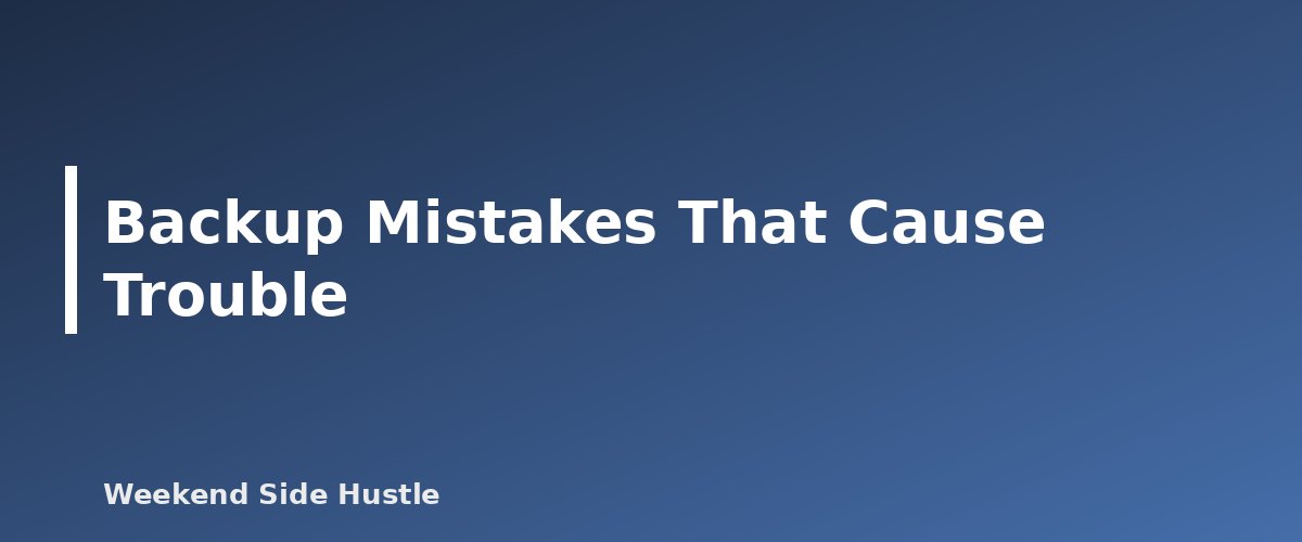 Backup Mistakes That Cause Trouble - illustration for How to Back Up Your WordPress Site: Files, Database and a Restore Plan