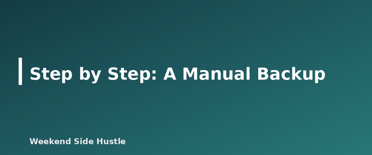 Step by Step: A Manual Backup - illustration for How to Back Up Your WordPress Site: Files, Database and a Restore Plan