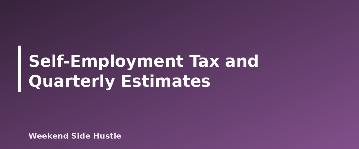 Self-Employment Tax and Quarterly Estimates - illustration for Blog Taxes for Beginners: What to Track From Your First Dollar