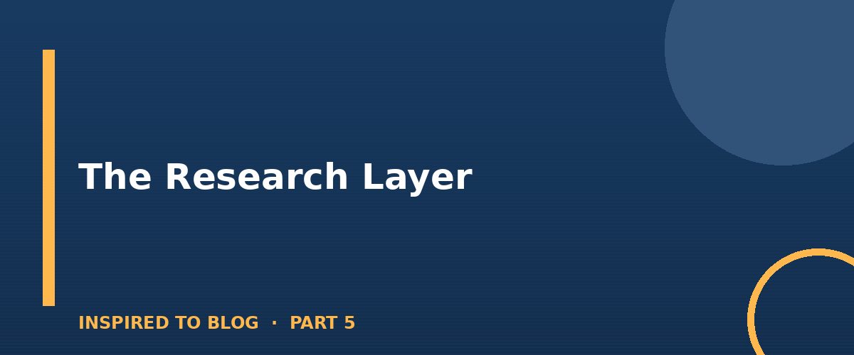 Section banner: The Research Layer
