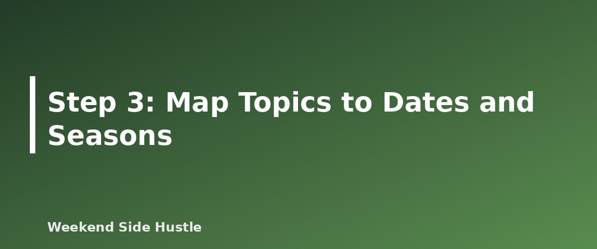 Step 3: Map Topics to Dates and Seasons - illustration for Building a Content Calendar With AI Assistance: A Step-by-Step Workflow