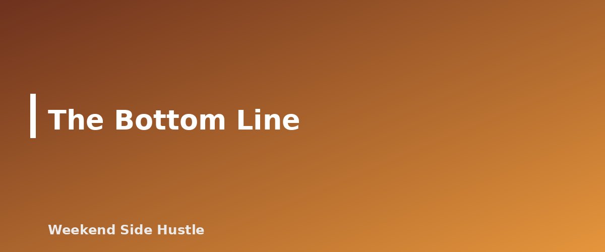 The Bottom Line - section banner for Do You Need an EIN for a Side Hustle? When It Is Required and How to Get One Free