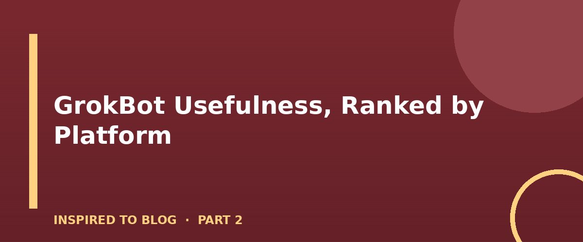 Section banner: GrokBot Usefulness, Ranked by Platform
