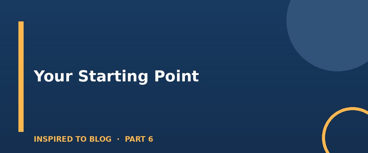 Section banner: Your Starting Point