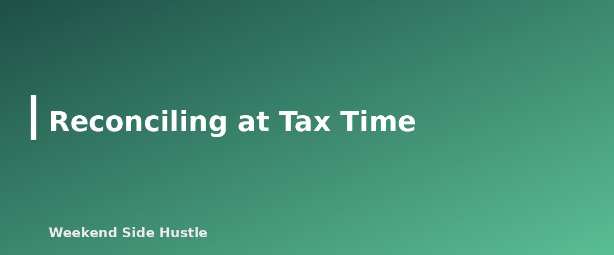 Reconciling at Tax Time - section banner for Health Insurance for Side Hustlers