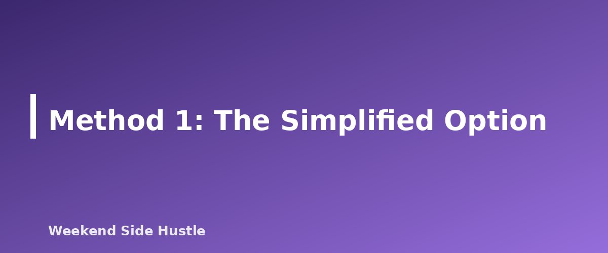 Method 1: The Simplified Option - section banner for Home Office Deduction for Side Hustles