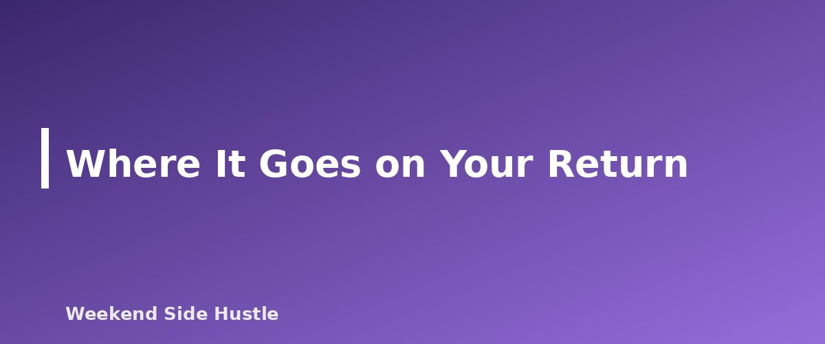 Where It Goes on Your Return - section banner for Home Office Deduction for Side Hustles