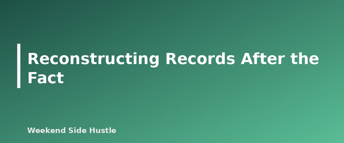 Reconstructing Records After the Fact - section banner for How Long to Keep Side Hustle Records