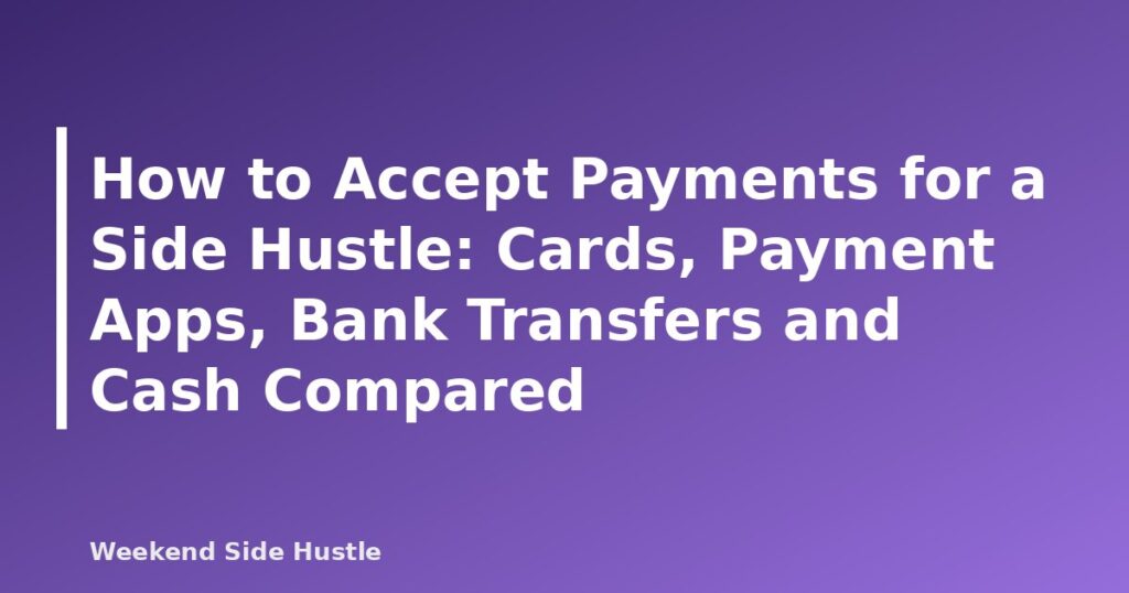 How to Accept Payments for a Side Hustle: Cards, Payment Apps, Bank Transfers and Cash Compared