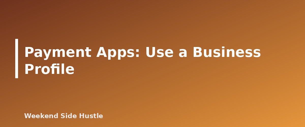 Payment Apps: Use a Business Profile - section banner for How to Accept Payments for a Side Hustle