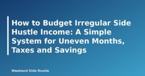 How to Budget Irregular Side Hustle Income: A Simple System for Uneven Months, Taxes and Savings