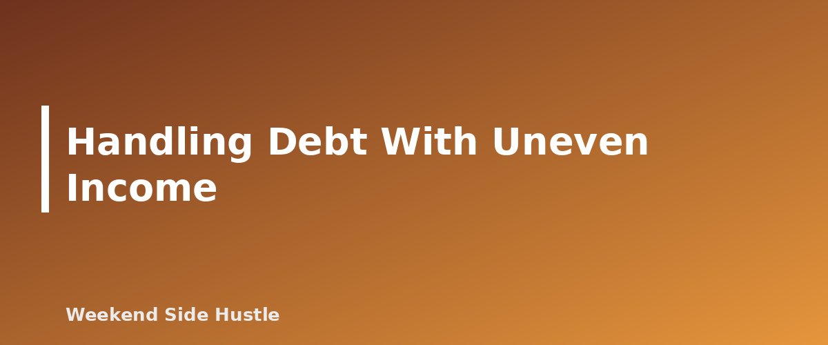 Handling Debt With Uneven Income - section banner for How to Budget Irregular Side Hustle Income