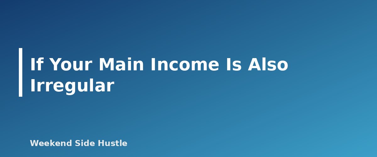 If Your Main Income Is Also Irregular - section banner for How to Budget Irregular Side Hustle Income