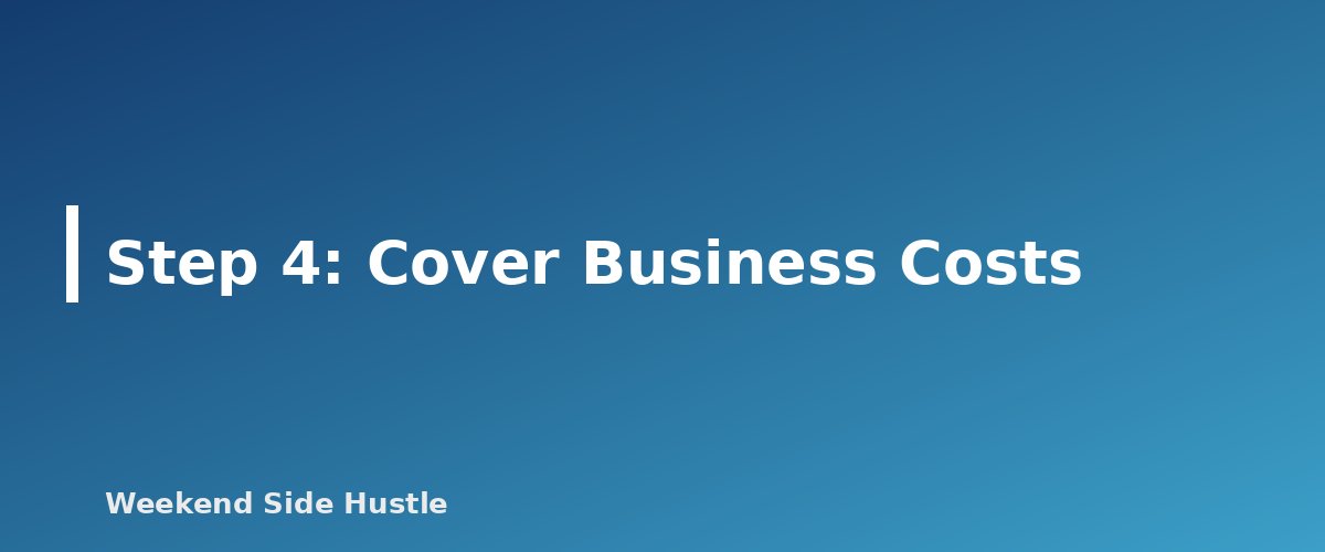 Step 4: Cover Business Costs - section banner for How to Budget Irregular Side Hustle Income