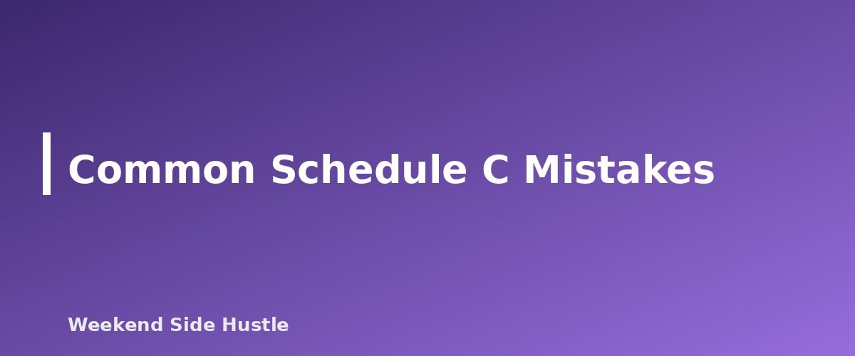 Common Schedule C Mistakes - section banner for How to Fill Out Schedule C for a Side Hustle