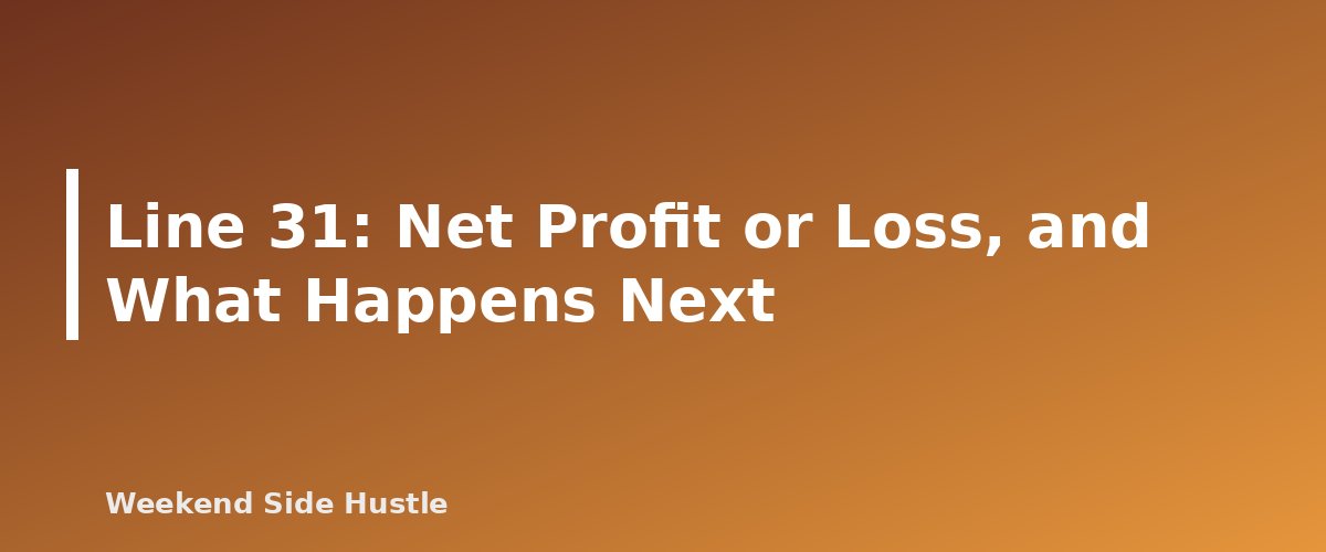 Line 31: Net Profit or Loss, and What Happens Next - section banner for How to Fill Out Schedule C for a Side Hustle