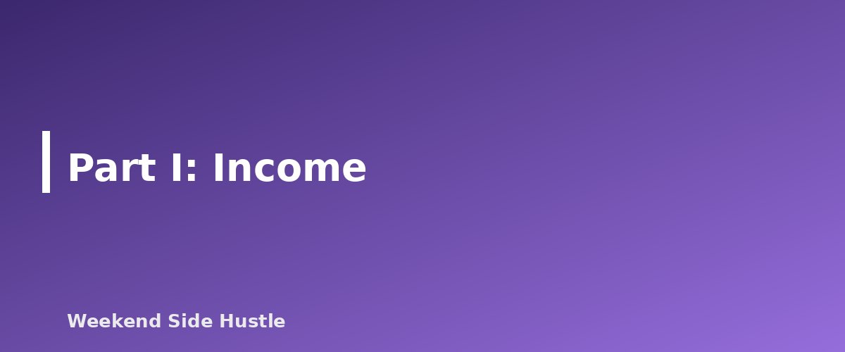 Part I: Income - section banner for How to Fill Out Schedule C for a Side Hustle