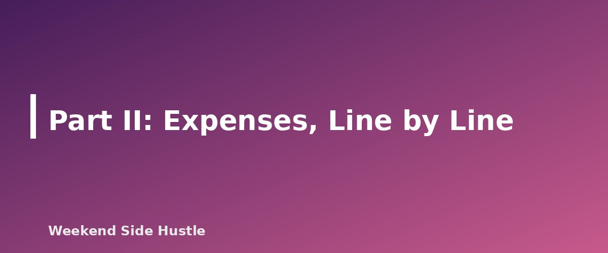Part II: Expenses, Line by Line - section banner for How to Fill Out Schedule C for a Side Hustle