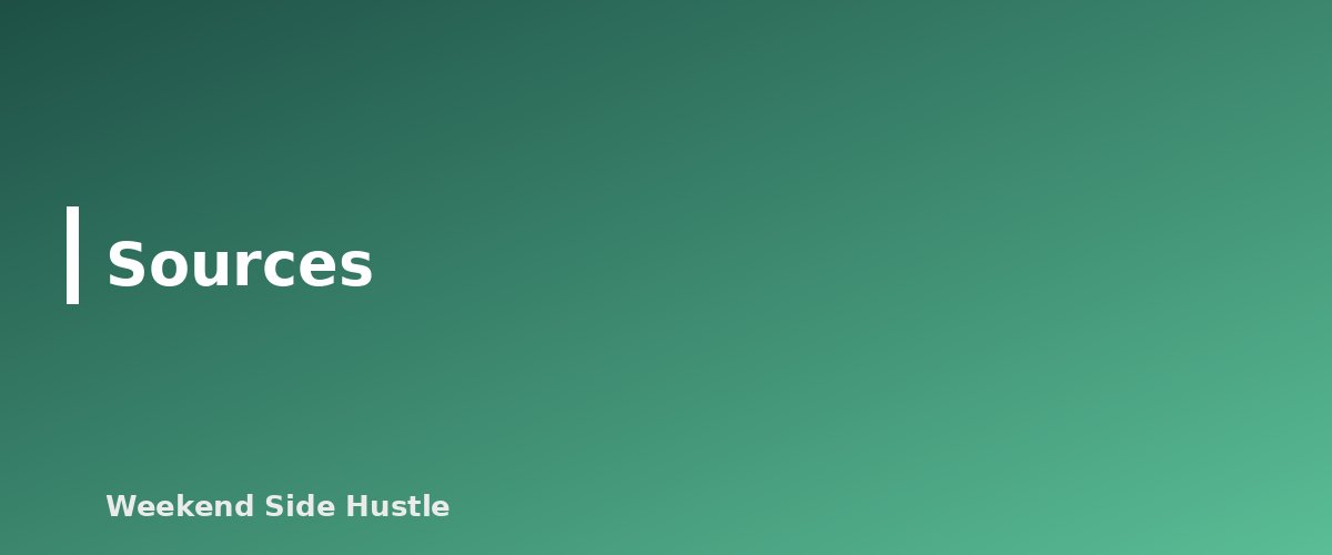Sources - section banner for How to Find Your First Clients for a Service Side Hustle