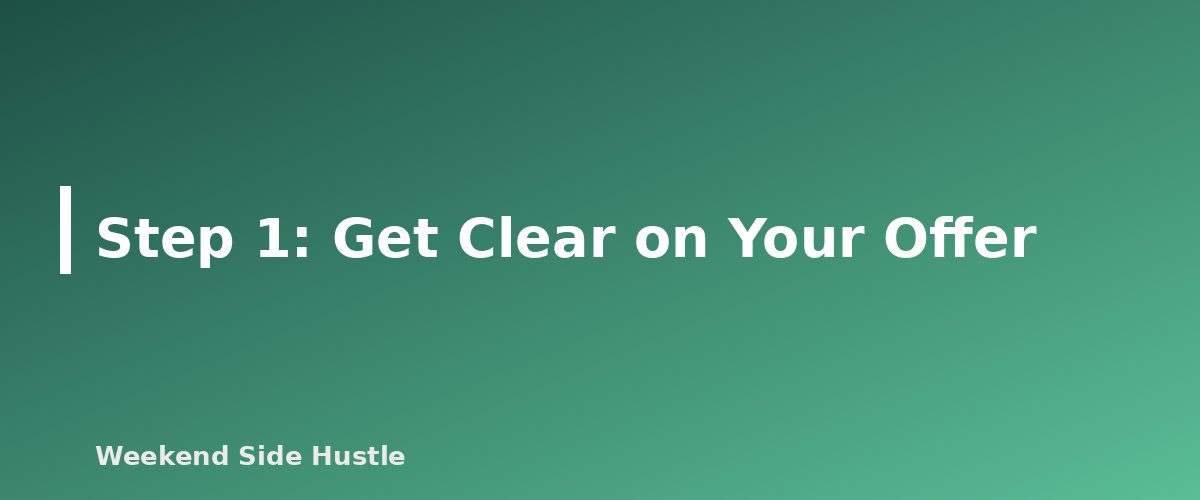 Step 1: Get Clear on Your Offer - section banner for How to Find Your First Clients for a Service Side Hustle