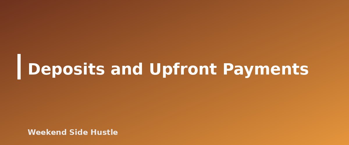 Deposits and Upfront Payments - section banner for How to Invoice Clients for Your Side Hustle and Get Paid on Time