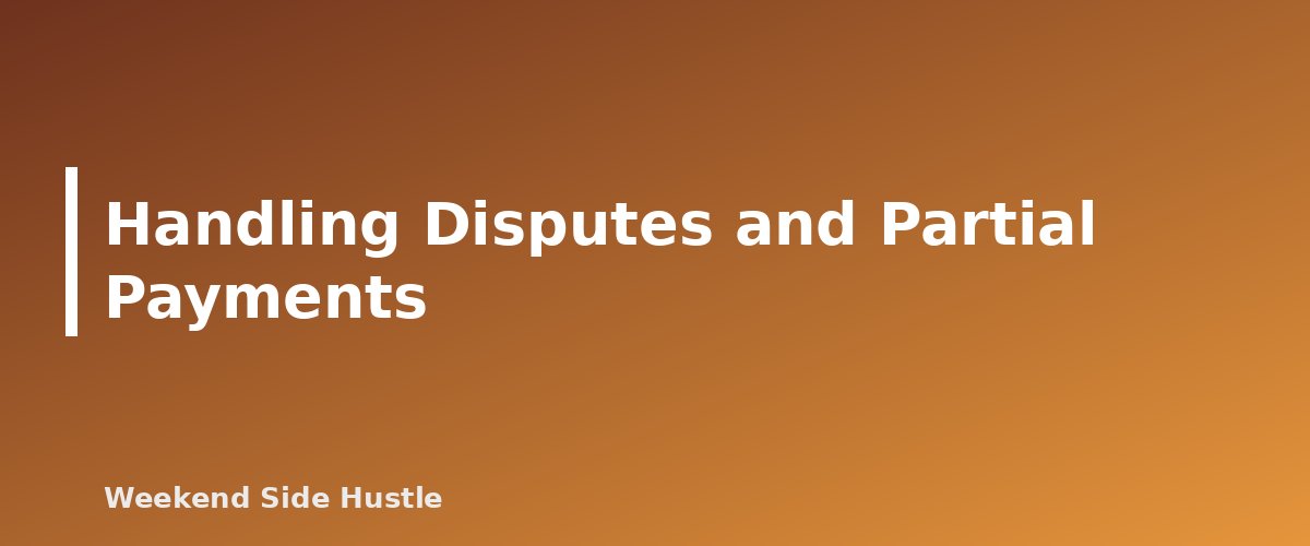 Handling Disputes and Partial Payments - section banner for How to Invoice Clients for Your Side Hustle and Get Paid on Time