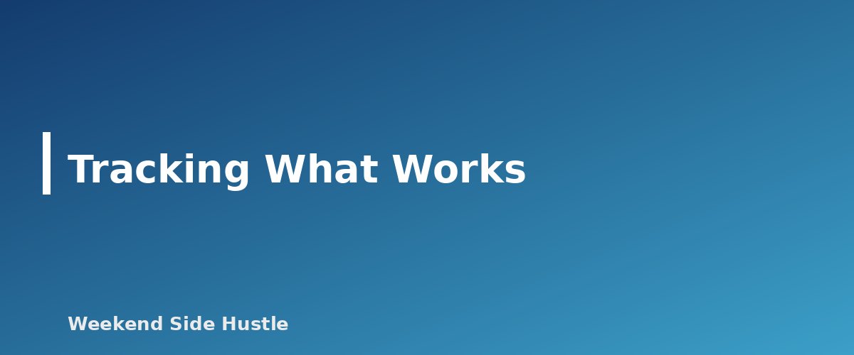 Tracking What Works - section banner for How to Market a Side Hustle for Free