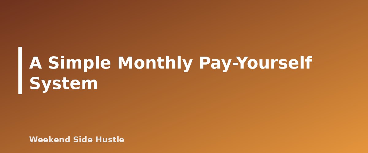 A Simple Monthly Pay-Yourself System - section banner for How to Pay Yourself From a Side Hustle