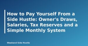 How to Pay Yourself From a Side Hustle: Owner’s Draws, Salaries, Tax Reserves and a Simple Monthly System