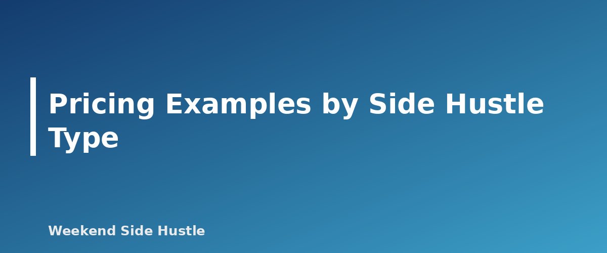 Pricing Examples by Side Hustle Type - section banner for How to Price Your Side Hustle Services