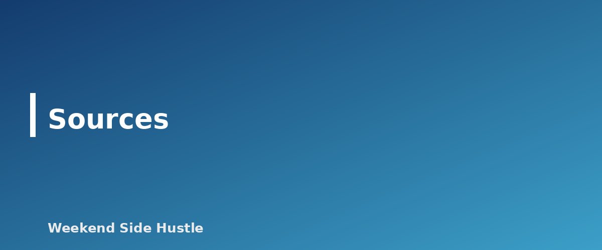 Sources - section banner for How to Price Your Side Hustle Services