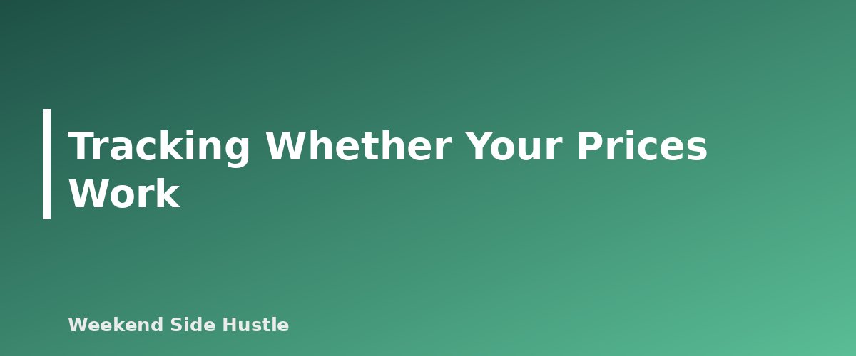 Tracking Whether Your Prices Work - section banner for How to Price Your Side Hustle Services