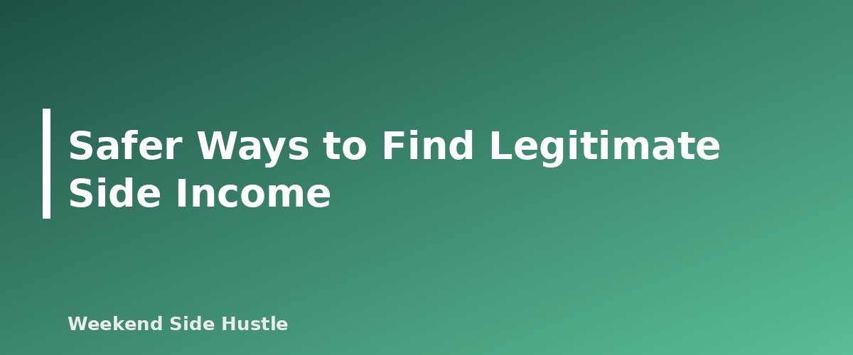 Safer Ways to Find Legitimate Side Income - section banner for How to Spot Side Hustle Scams
