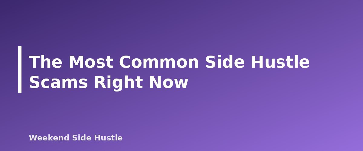 The Most Common Side Hustle Scams Right Now - section banner for How to Spot Side Hustle Scams