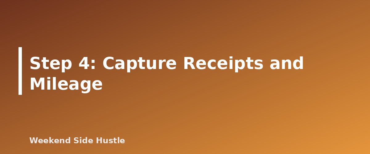 Step 4: Capture Receipts and Mileage - section banner for How to Track Side Hustle Income and Expenses