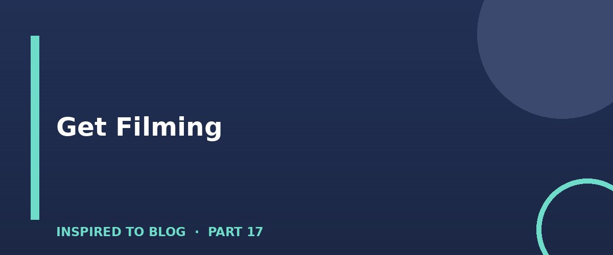 Section banner: Get Filming