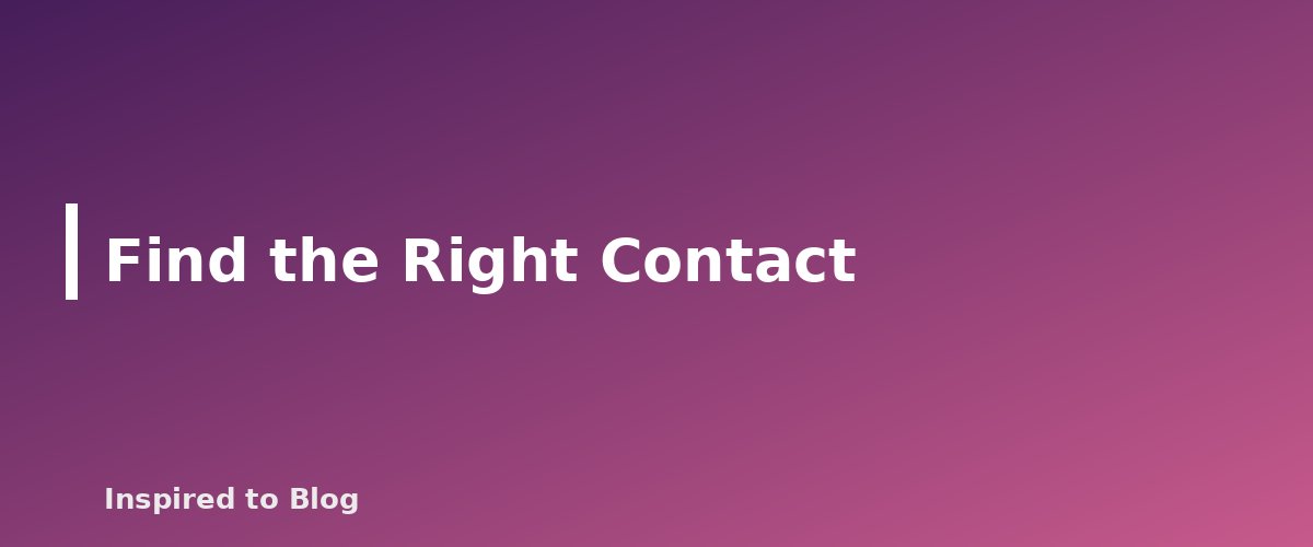 Find the Right Contact - illustration for How to Pitch Brands as a UGC Creator Without a Following