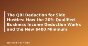The QBI Deduction for Side Hustles: How the 20% Qualified Business Income Deduction Works and the New $400 Minimum