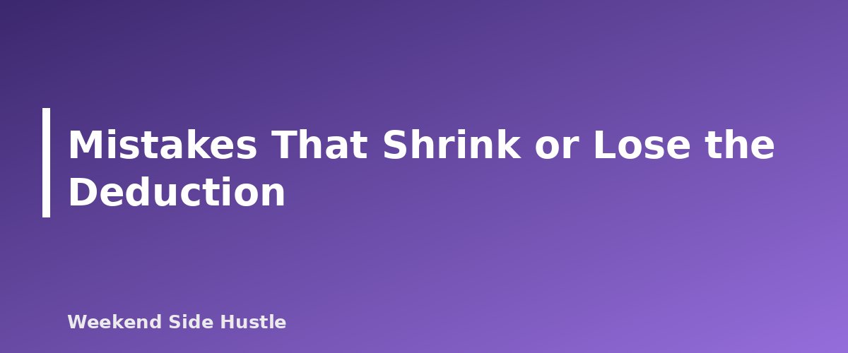 Mistakes That Shrink or Lose the Deduction - section banner for The QBI Deduction for Side Hustles