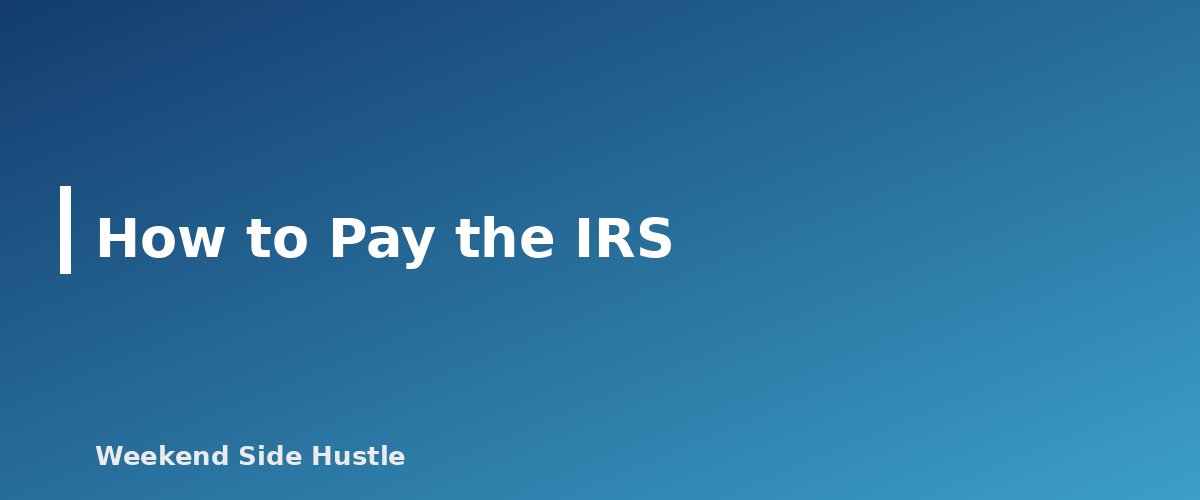 How to Pay the IRS - section banner for Quarterly Estimated Taxes for Side Hustles