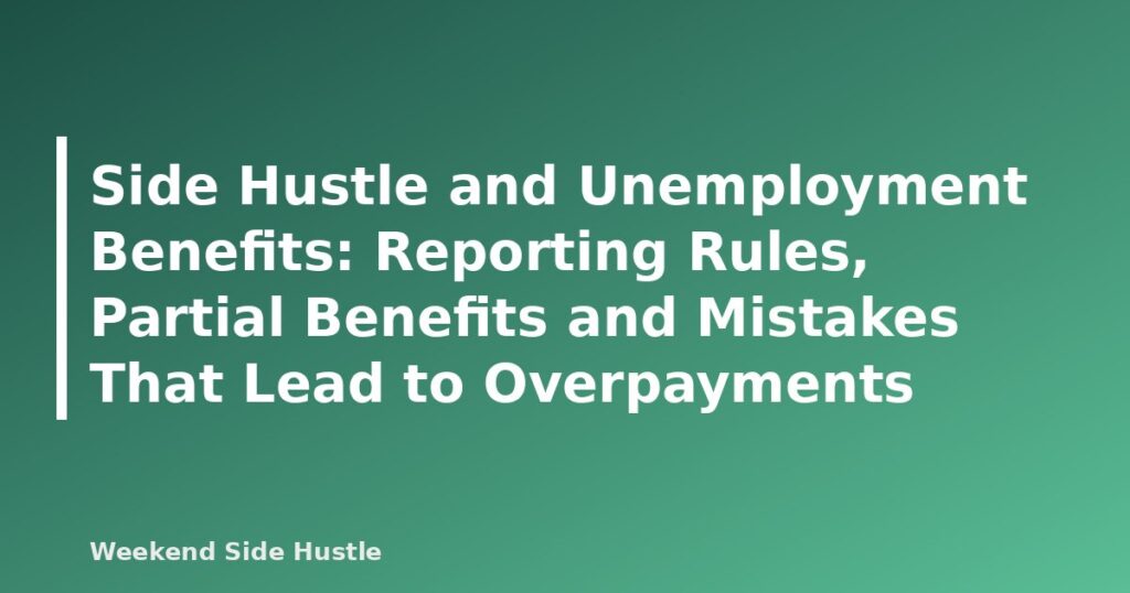 Side Hustle and Unemployment Benefits: Reporting Rules, Partial Benefits and Mistakes That Lead to Overpayments