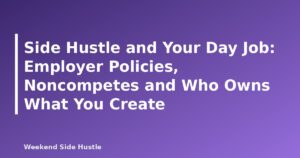 Side Hustle and Your Day Job: Employer Policies, Noncompetes and Who Owns What You Create