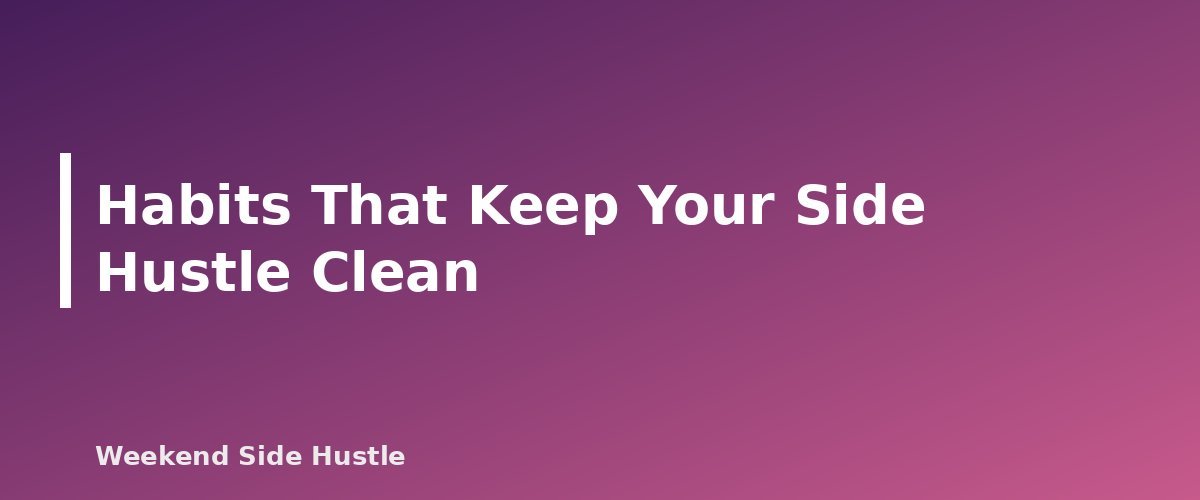 Habits That Keep Your Side Hustle Clean - section banner for Side Hustle and Your Day Job