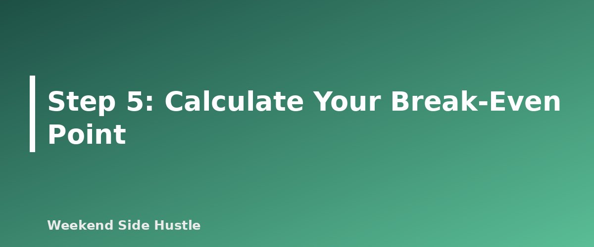 Step 5: Calculate Your Break-Even Point - section banner for How to Write a Side Hustle Business Plan