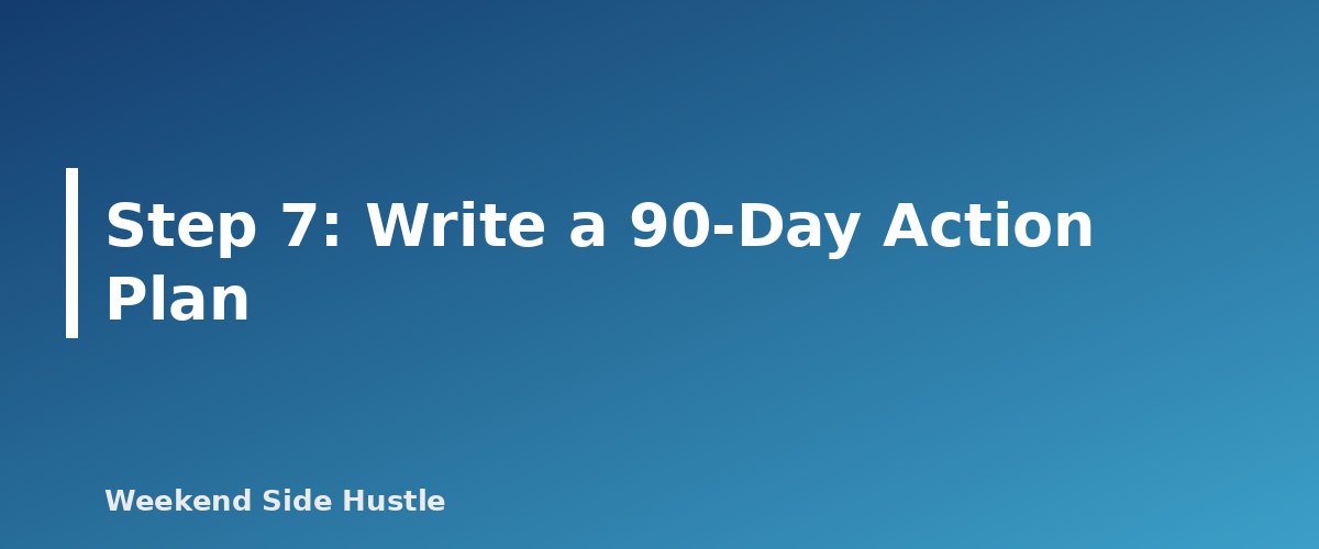Step 7: Write a 90-Day Action Plan - section banner for How to Write a Side Hustle Business Plan